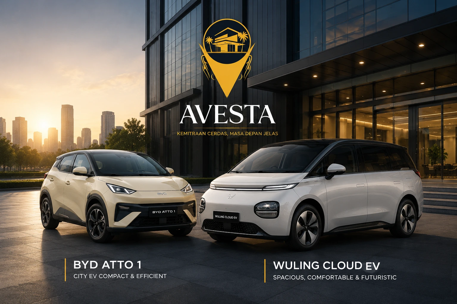 Program kemitraan bisnis rental mobil listrik AVESTA dengan armada mobil listrik untuk ride hailing